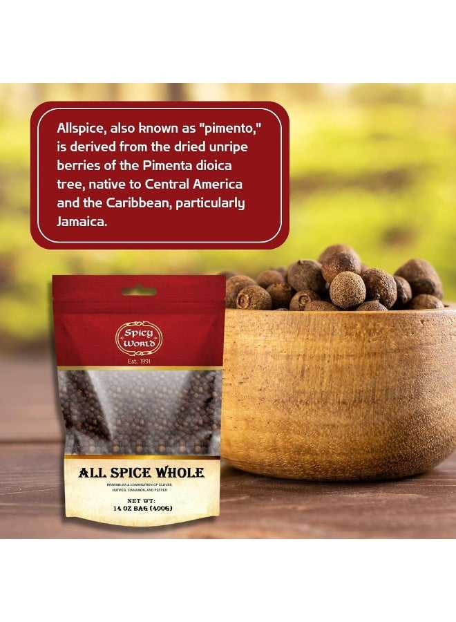 Spicy World Whole Allspice Berries 14 Oz Resealable Bag | All Spice Pimento Jamaica Pepper for Cooking & Seasoning | Versatile Berry for Curries, Soups and even Pastries - Image 4